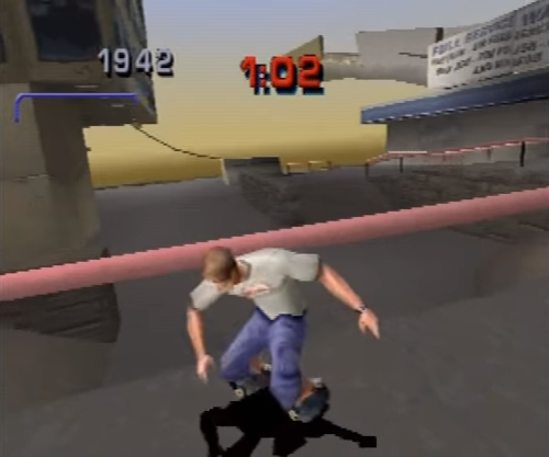 screenshot of the car wash in the los angeles level of tony hawk 3